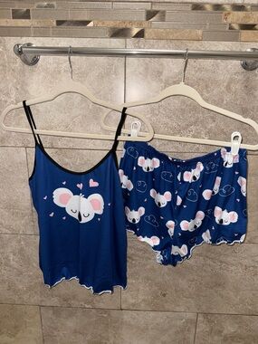 Navy Koala Print Cami & Shorts Pajama Set